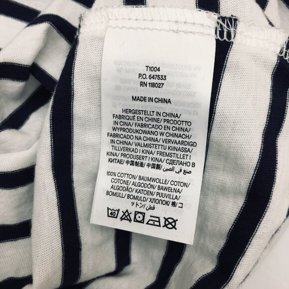 NEW Boden Breton Black & White Striped Long Sleeve Tee Gold Dots size 4 - Picture 4 of 7